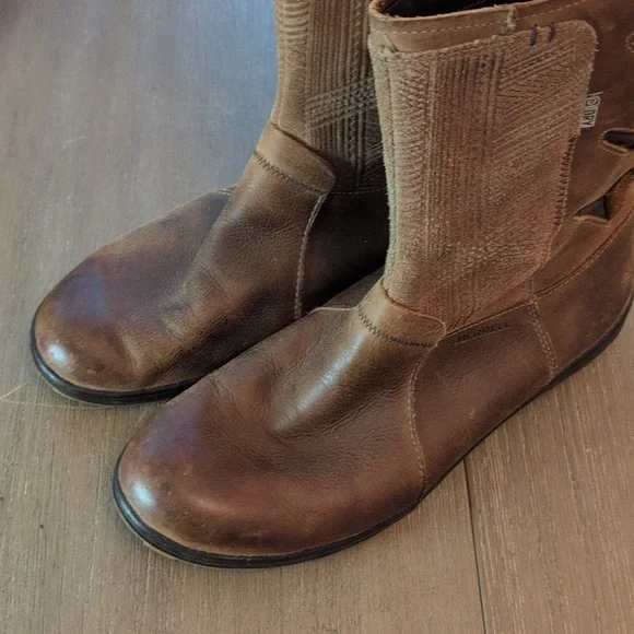 Merrell Ashland Vee Leather Suede Waterproof Mid Calf Boots Tan Women’s 10 - Picture 3 of 12